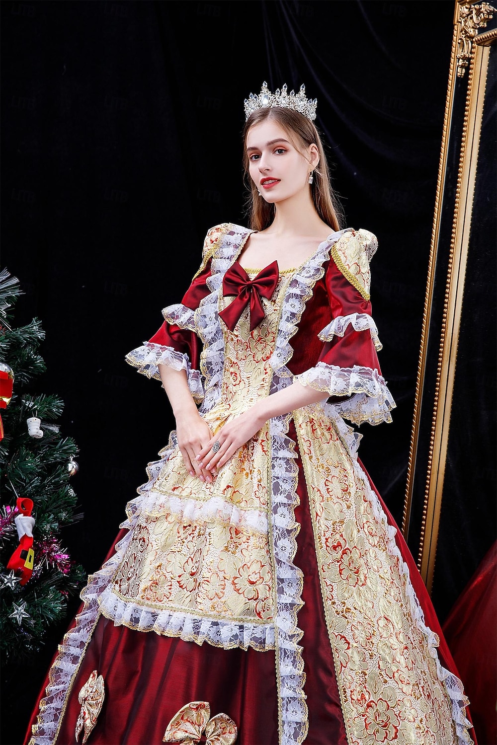 gotický Viktoria Tarzı Retro Šaty Kostým na Večírek Maškarní Princeznovské Shakespeare Pevná barva Plesové šaty Maškarní kostým Dámské předvečer Všech svatých Karneval Valentýna Párty Večerní oslava 2025 - $178.99 –P4