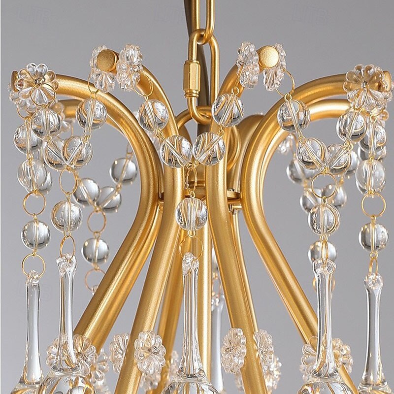 lampadario a led bianco caldo 6/8 luci 60cm/80cm lampadario di design unico in cristallo europeo di lusso francese retrò e12/e14 per camera da letto sala da pranzo 110-240v del 2025 a $515.99 –P2