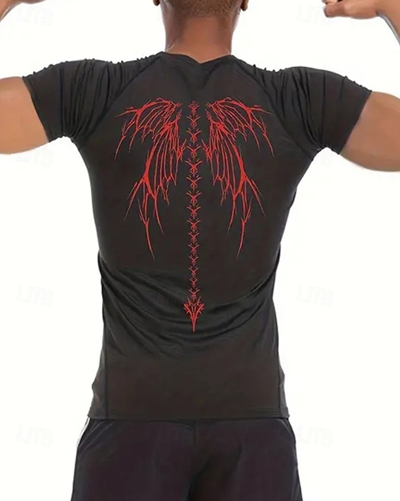 Per uomo Maglia a compressione Maglia atletica Maglietta da Palestra Maglietta Fitness Manica Corta Maglietta Casuale Athleisure Grafico Asciugatura Rapida Alta elasticità Compressione Traspirante del 2025 a $15.49 –P3