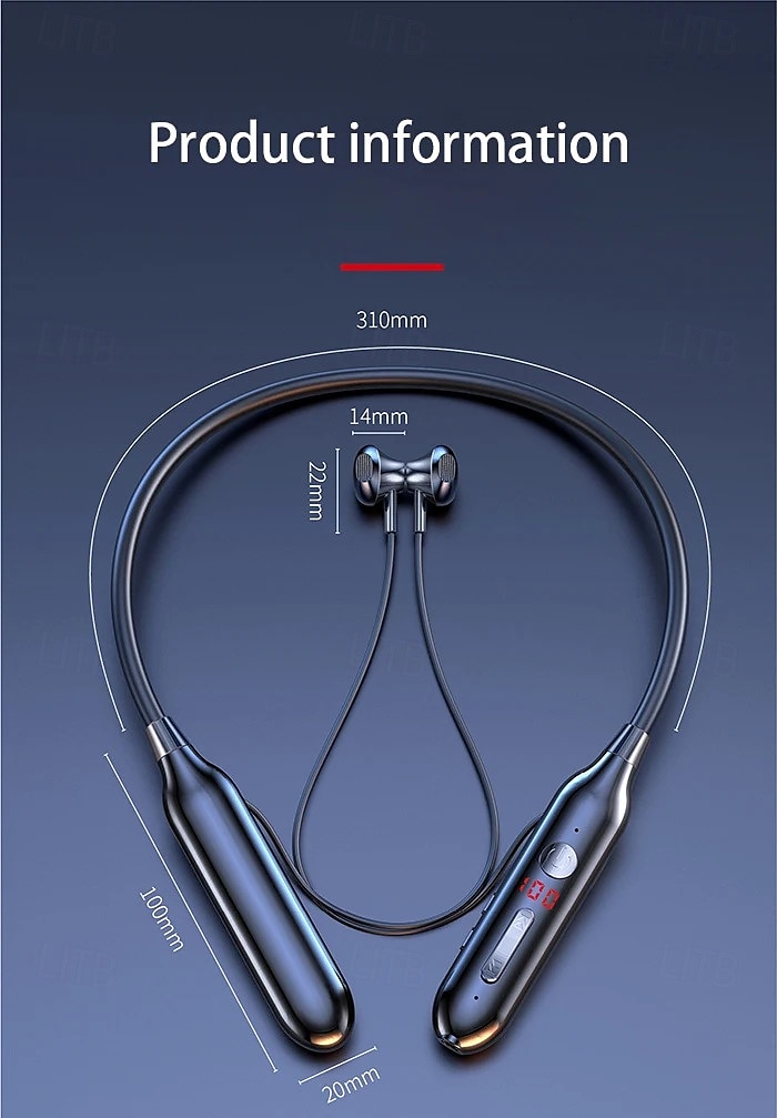100 Hour Music Wireless Bluetooth Earphone 9D Strong Bass in Ear Sport Headset Neckband With Output MIC 2025 - $21.99 –P19