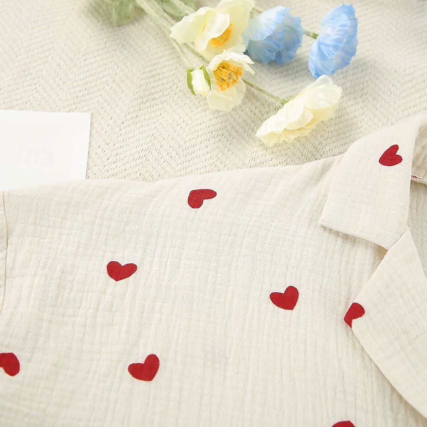 camicie stampate da donna&amp;abiti da notte - cotone grafico casa abiti del 2025 a $41.99 –P12