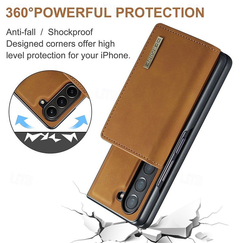 Phone Case For Samsung Galaxy Z Fold 7 Z Fold 6 Z Fold 5 Z Fold 4 Z Fold 3 Back Cover with Stand Holder Magnetic Card Slot Retro TPU PC PU Leather 2025 - $23.99 –P9