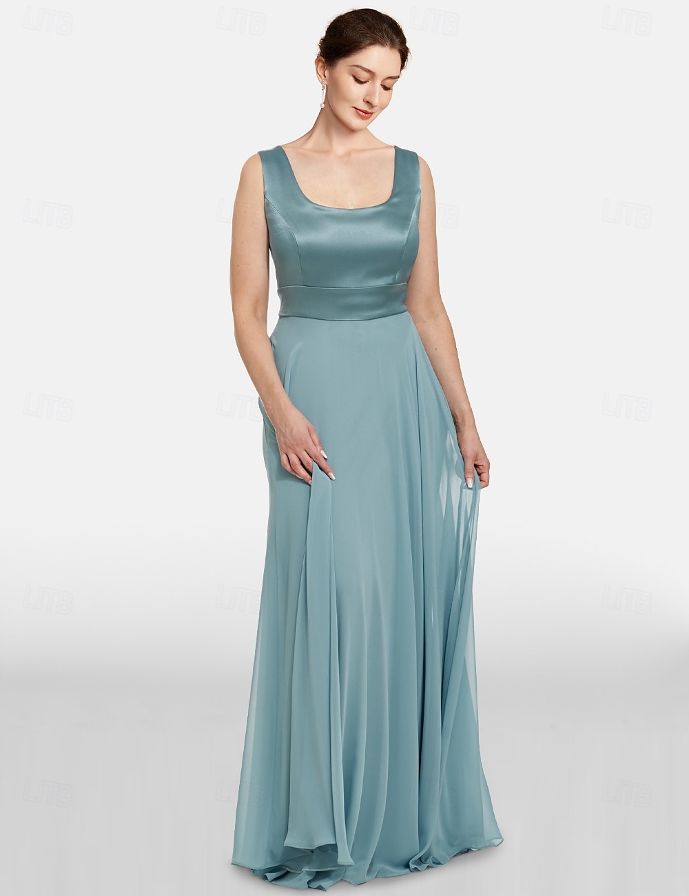 Abito A-Line per la Madre della Sposa Due Pezzi Matrimonio al Mare Elegante Collo Gioiello Lunghezza Tera Chiffon Pizzo Maniche 3/4 Giacca Inclusa Abiti con Colore Solido 2025 misura personalizzata del 2025 a $158.99 –P3