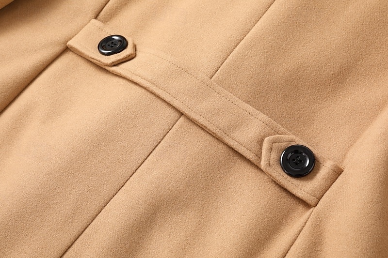 Herr Vinterkappa Rock Peacoat Trenchcoat Utomhus Dagliga kläder Höst vinter 95% polyester 5% bomull Håller värmen Vindtät jacka Ytterkläder Kläder Mode Streetwear Slät Kavajslag Dubbelknäppt 2025 - $47.99 –P5