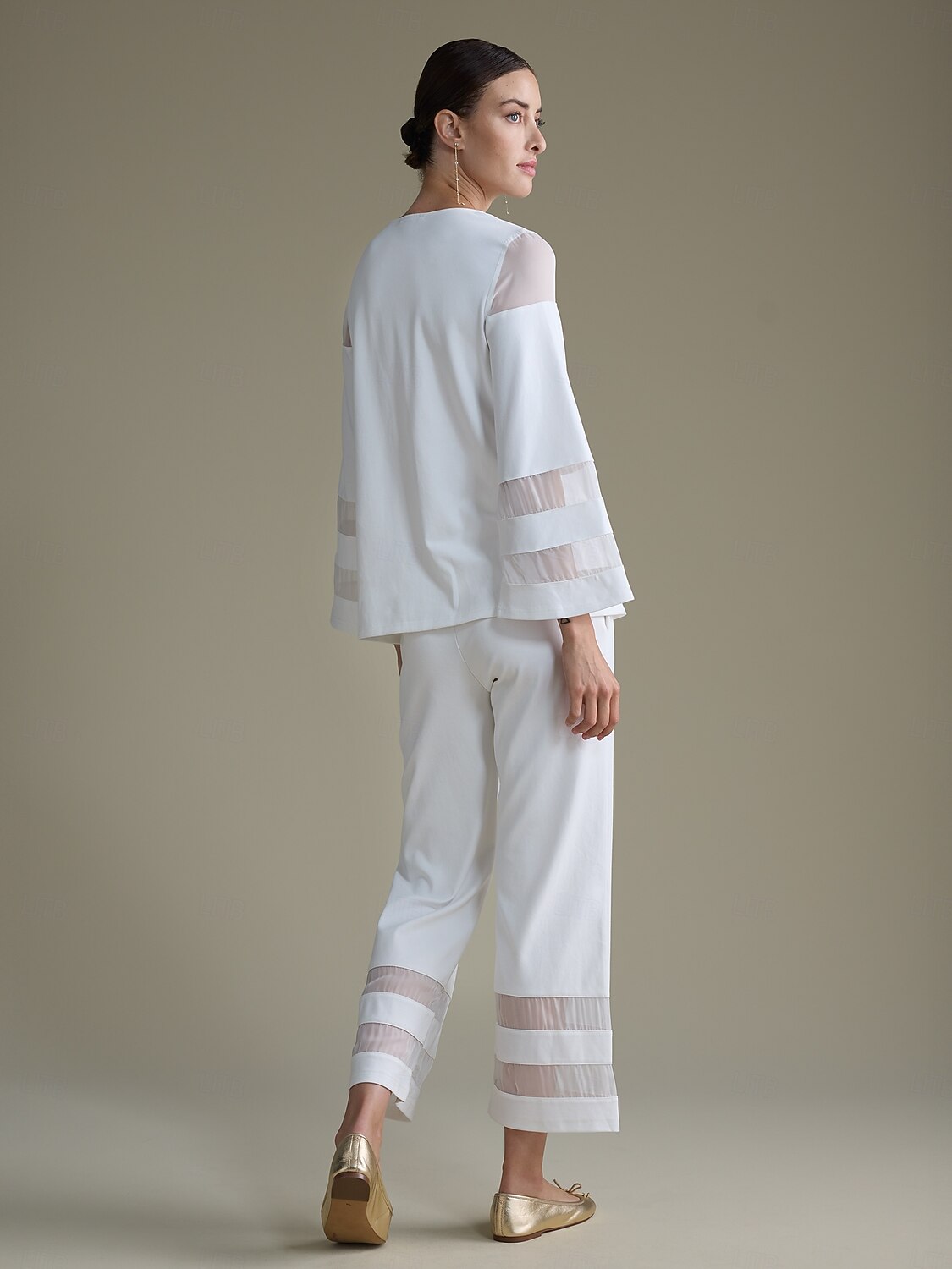 Femmes Pantalons Longueur cheville Chiffon Modal avec poches Décontracté Quotidien Traditionnel / Classique Tenue quotidienne Week-end Noir Blanche bleu marine Printemps & Été S M L de 2025 ? $64.99 –P12