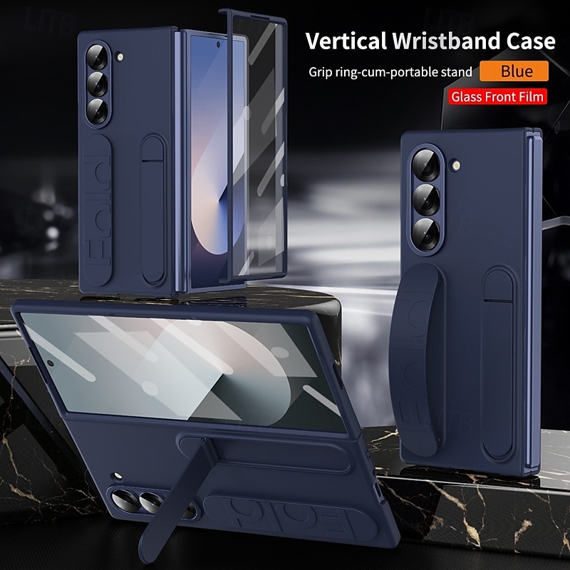 2025年 電話 ケース 用途 サムスンのギャラクシー Zフォールド7 Zフォールド6 Z Fold 5 Z Fold 4 バックカバー スタンド付き とスクリーンプロテクター 全身保護 レトロ風 PC シリコーン コレクション – $26.99 –P12