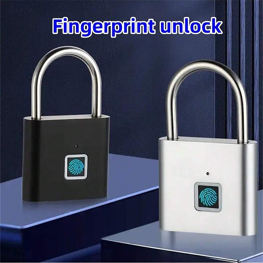 Fingerprint Lock Keyless Waterproof Anti-Theft Smart Lock Fingerprint Padlock Zinc Alloy Intelligent Safety Electronic DoorLock 2025 - $28.99 –P1