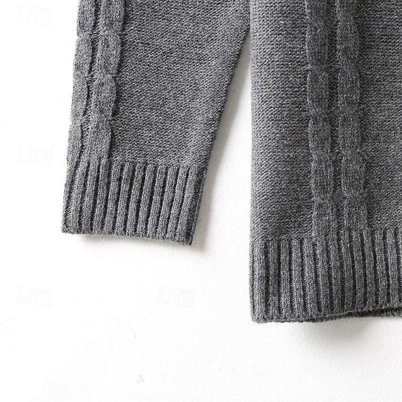 Per uomo Pullover Maglione Maglione lavorato a maglia A coste Maglia Standard Lavorato a maglia Liscio Girocollo Di tendenza Essenziale Da tutti i giorni Appuntamento Abbigliamento Autunno inverno del 2025 a $35.99 –P15