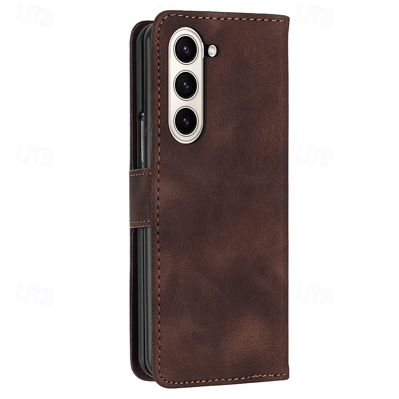 Phone Case For Samsung Galaxy Z Fold 6 Z Fold 5 Z Fold 4 Z Fold 3 Flip Cover Magnetic with Wrist Strap Card Slot Butterfly Geometric Pattern PC PU Leather 2025 - $18.99 –P12
