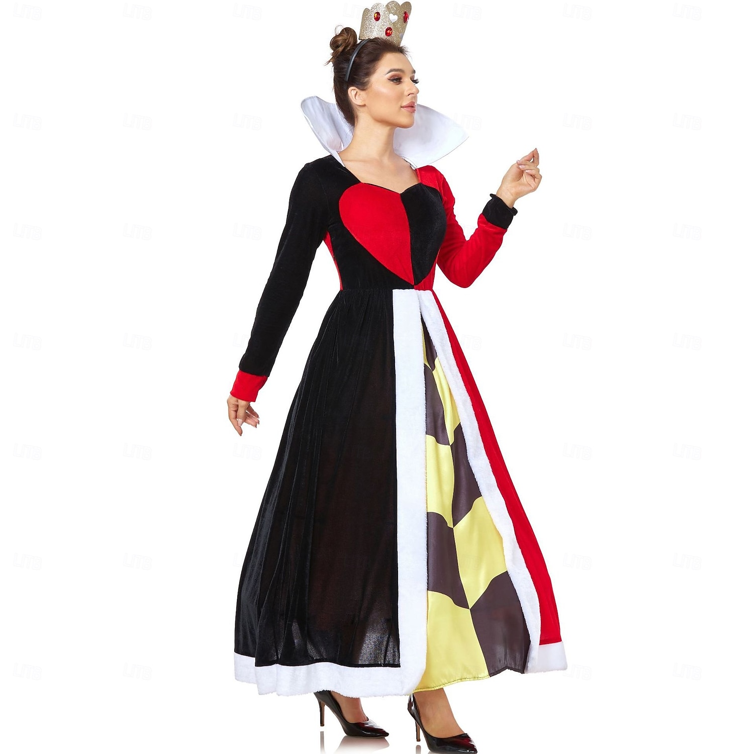 Alice in Wonderland Satu herttakuningatar Punainen kuningatar Myrkky Mekot Cosplay Elokuva-cosplay for Naisten Aikuiset Karnevaali Naamiaiset Suoritus Juhla 2025 - $80.99 –P6