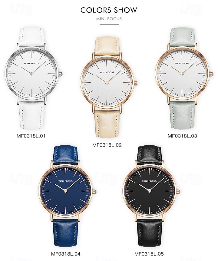 MINI FOCUS Women Quartz Watch Wrist Watch Creative Large Dial Waterproof Business Waterproof Leather Watch 2025 - $32.99 –P3