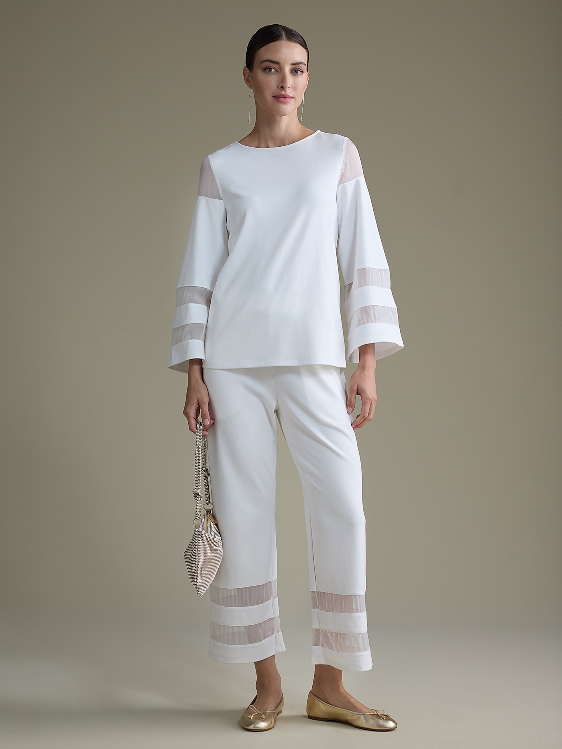 Femmes Pantalons Longueur cheville Chiffon Modal avec poches Décontracté Quotidien Traditionnel / Classique Tenue quotidienne Week-end Noir Blanche bleu marine Printemps & Été S M L de 2025 ? $64.99 –P7