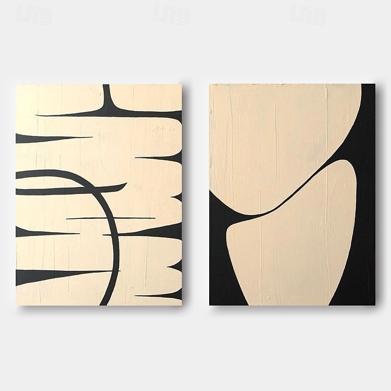 oeuvre d'art wabi sabi peinture abstraite faite à la main art mural fait à la main peinture abstraite beige sur toile faite à la main une paire d'art mural texturé beige art mural abstrait neutre de 2025 ? $116.99 –P2