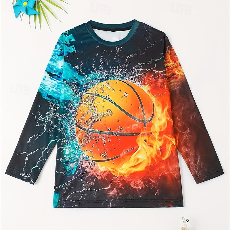 Da ragazzo 3D Pop art Felpa Manica lunga Primavera Autunno Di tendenza Essenziale Bambino 4-12 anni Girocollo Esterno Informale Giornaliero Standard del 2025 a $16.49 –P5