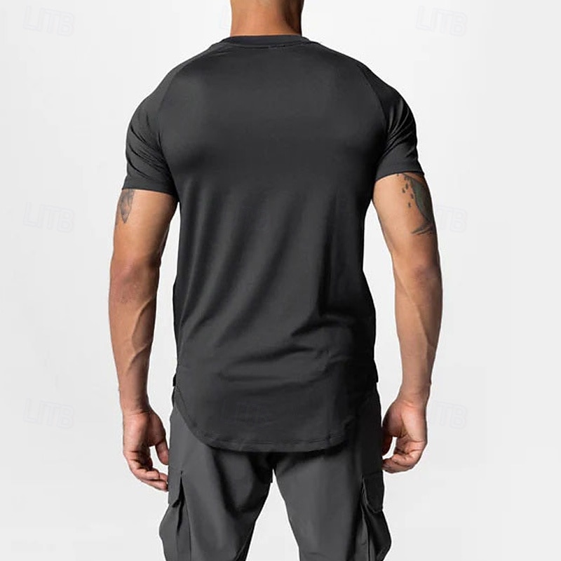 Муж. Футболка для бега Спортивная рубашка С короткими рукавами Футболка Футболка Повседневные Одежда для спорта и отдыха Однотонный Быстровысыхающий Мягкий Дышащий 2026 - $16.49 –P10