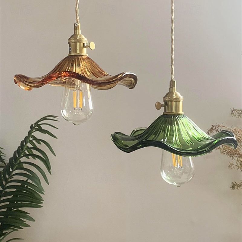 Lámpara colgante LED de 1/2/3 luces, lámpara colgante de vidrio vintage, candelabros ajustables en altura, ambiente sencillo, adecuado para pasillos de dormitorio, cafetería, loft, 85-265v 2025 - $101.99 –P12