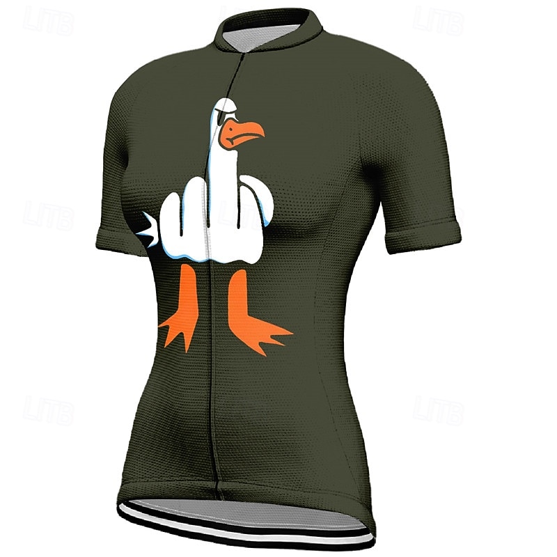Femmes Maillot de cyclisme Dessin animé Manche Courte Cyclisme T-shirt Top avec 3 poches arrière VTT Vélo tout terrain Cyclisme sur route Séchage Rapide Fermeture Éclair Frontale Évacuation de de 2025 ? $30.99 –P5