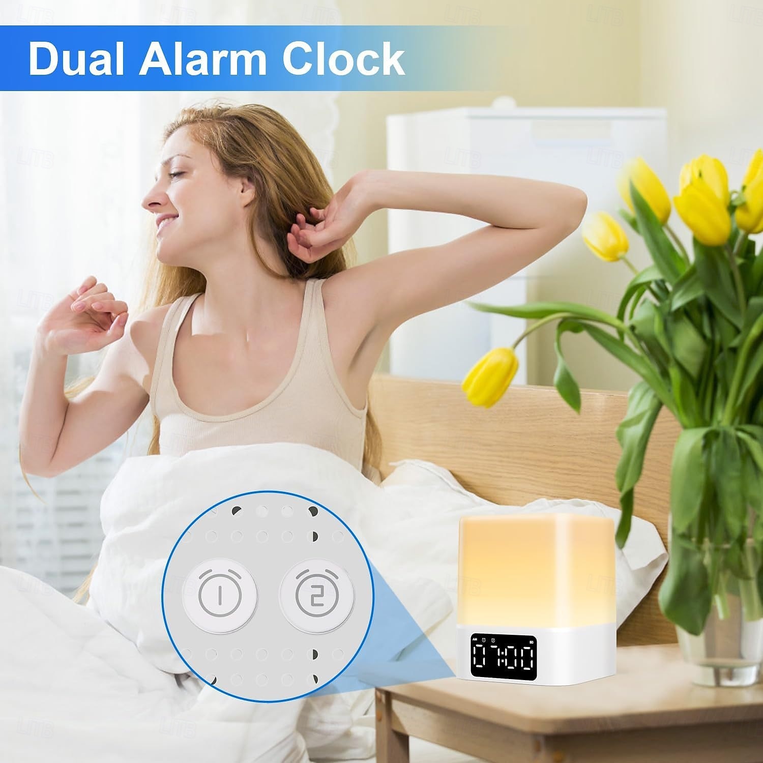 LED Smart Light Speaker with Alarm Clock, Wireless Bluetooth Multi-Color Bedside Lamp, 7-Color Changing, Timer Wake-Up Light, Perfect Christmas and Birthday Gift for Teenage Boys and Girls 2025 - $68.99 –P5