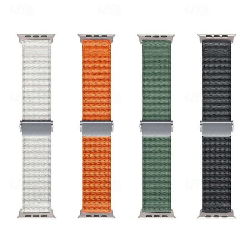 Corda intrecciata fatta a mano Compatibile con Cinturino dell'Apple Watch 38mm 40mm 41mm 42mm 44mm 45mm 49mm Intrecciato Chiusura in metallo Regolabili Nylon Cinturino di ricambio per iwatch Ultra 2 del 2025 a $17.99 –P1