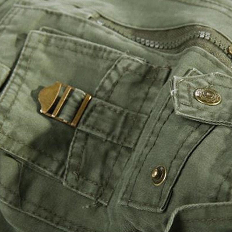 Per uomo Pantaloni cargo Pantaloni tattici Pantaloni Bottoni Multi tasca Liscio Indossabile Esterno Giornaliero Campeggio e hiking Di tendenza Classico Verde militare Verde primavera del 2025 a $40.99 –P11