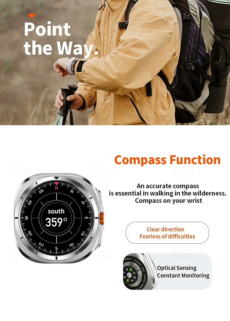 iMosi 1.43 inch Smart watch Fitness Running Watch Bluetooth Pedometer Call Reminder Activity Tracker Compatible with Android iOS Women Men Long Standby Hands-Free Calls Waterproof IP68 2025 - $56.99 –P6