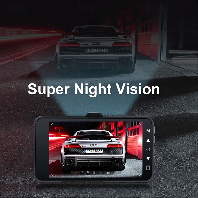 2025年 X9 1440P 新デザイン / HD / リアカメラ付き 車のDVR １７０度 広角の 4 インチ IPS ダッシュカム ととも​​に WIFI / ナイトビジョン / G-Sensor 4 赤外線LED カーレコーダー  コレクション – $96.99 –P10