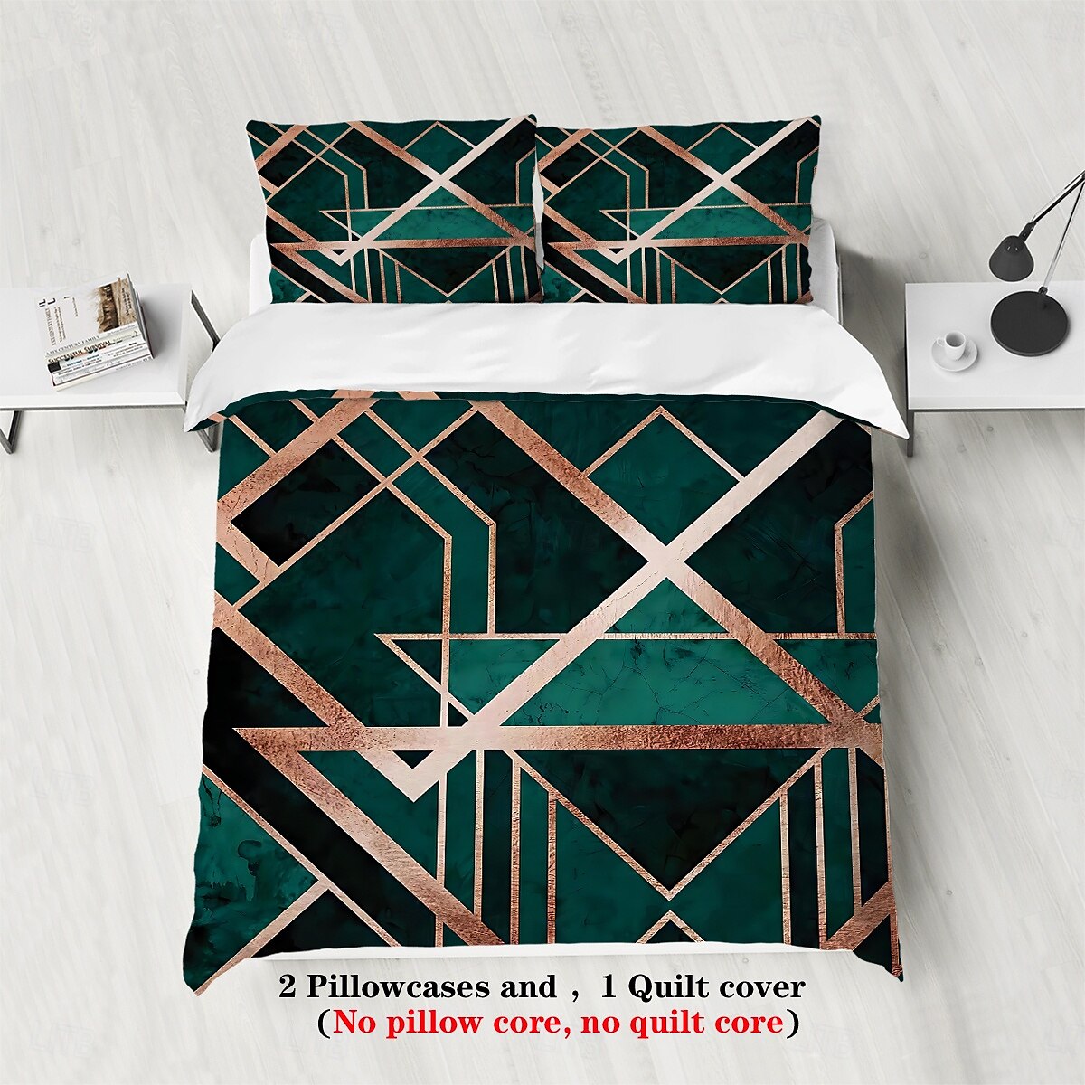 Luxury Geometric Color Block Abstract Bee 3-Piece Duvet Cover Sets Bedding Set - Elegant and Modern Design - Includes Duvet Cover and Pillowcases - Soft and High-Quality Fabric - Perfect for a Chic and Stylish Bedroom Look - Easy to Clean and Maintain 2025 - $30.99 –P7