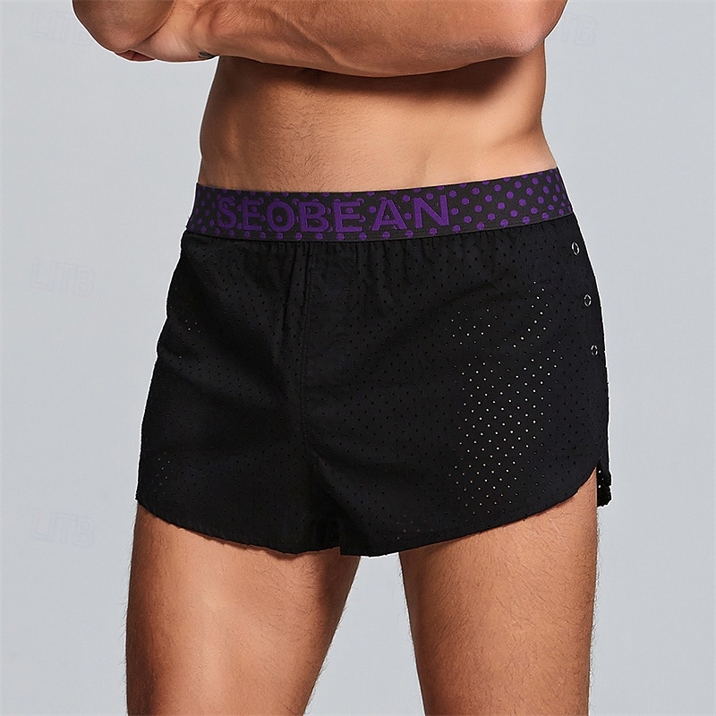 Herren 1 pc Unterwäsche Boxer Boxer-Shorts 100% Baumwolle Atmungsaktiv Weich Komfortabel Buchstabe Mittlere Hüfthöhe Schwarz Rosa 2025 - $16.49 –P14