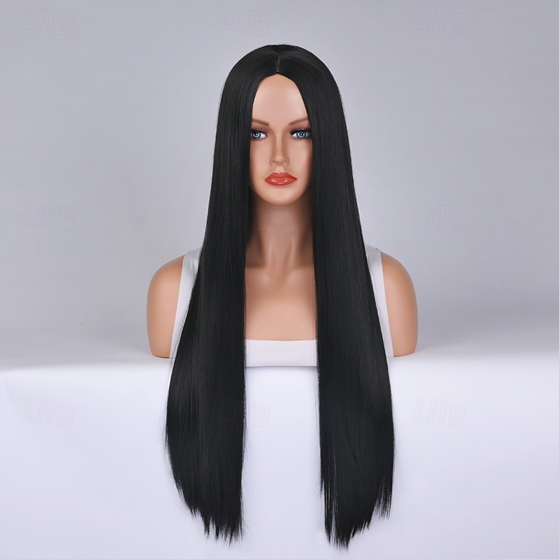 Parrucca del costume cosplay Liscio Parte di mezzo Parrucca Lungo Rosa chiaro Rosso bordeaux Oro pallido Oro latte giallo lino Capelli sintetici Per donna Biondo Rosa Rosso del 2025 a $14.99 –P2