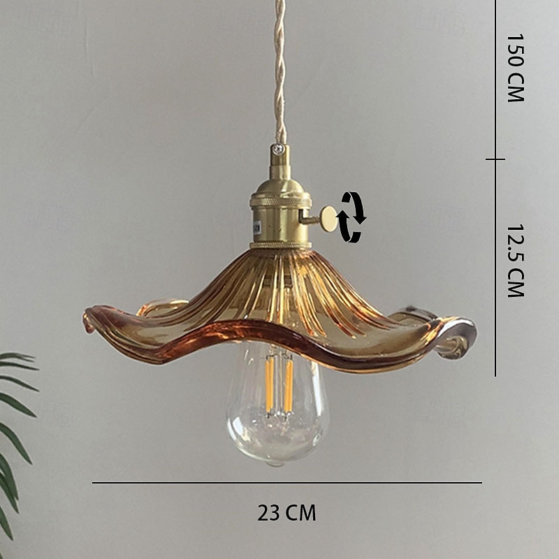 Lámpara colgante LED de 1/2/3 luces, lámpara colgante de vidrio vintage, candelabros ajustables en altura, ambiente sencillo, adecuado para pasillos de dormitorio, cafetería, loft, 85-265v 2025 - $101.99 –P4