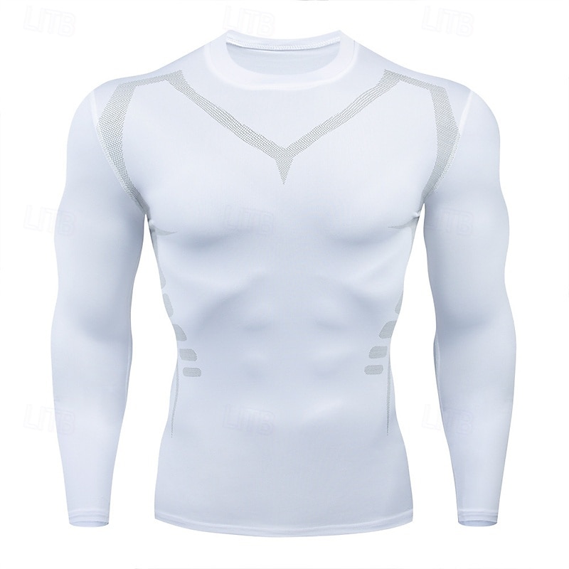 Homens Camisetas Compressão Camisa Atlético camisa de ginástica Camisa Fitness Patchwork Manga Longa Camiseta Casual Roupa Esportiva Outono Respirável Secagem Rápida Alta elasticidade Treino de de 2025 por $12.99 –P9