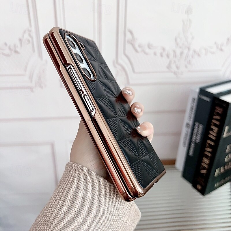 телефон Кейс для Назначение SSamsung Galaxy Z Fold 5 Z Fold 4 Z Fold 3 Кейс на заднюю панель Защита от удара броня Покрытие ПК Кожа PU 2025 - $19.99 –P9