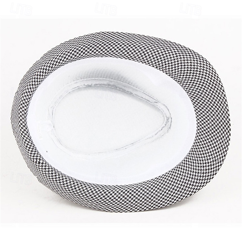 Homme Chapeau du Kentucky Derby Chapeau de Soleil Chapeau à bord sauvage Haut-de-forme Noir Jaune Polyester Mode Occasionnel Rue Quotidien Pied-de-poule Respirant de 2025 ? $7.99 –P10