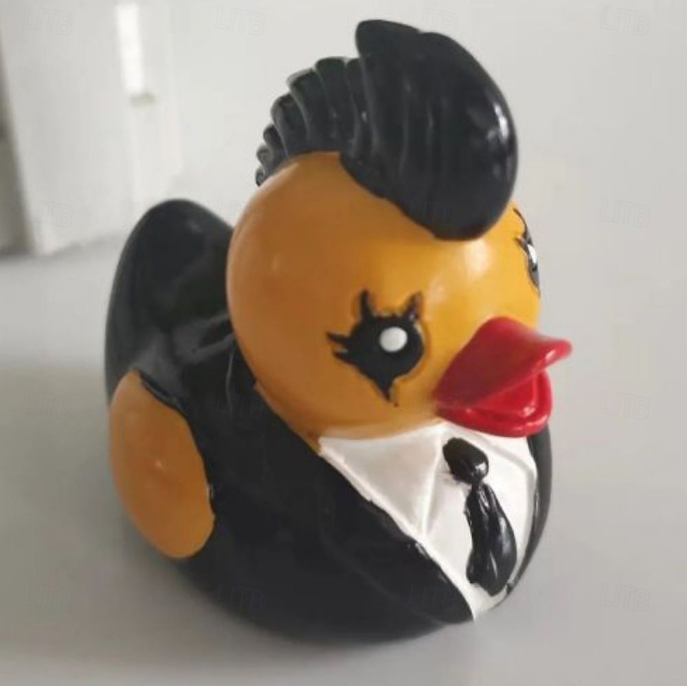 decor statuie de rață colecție rășină satanic, punk, gotic și rock'n'roll ducks - completări perfecte pentru dna. display-ul excentric și cu tematică întunecată a Valentinei 2026 - $16.99 –P4