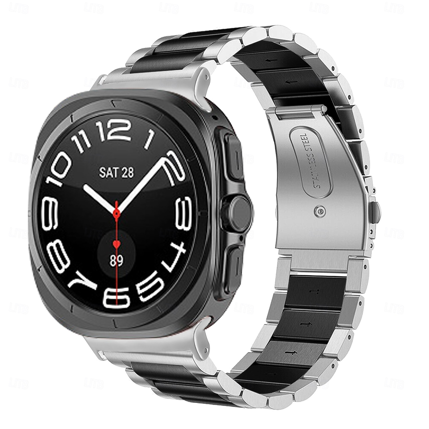 Watch Band for Samsung Galaxy Watch Ultra 47mm Stainless Steel Replacement Strap Men Vintage Business Band Wristband 2025 - $20.99 –P14