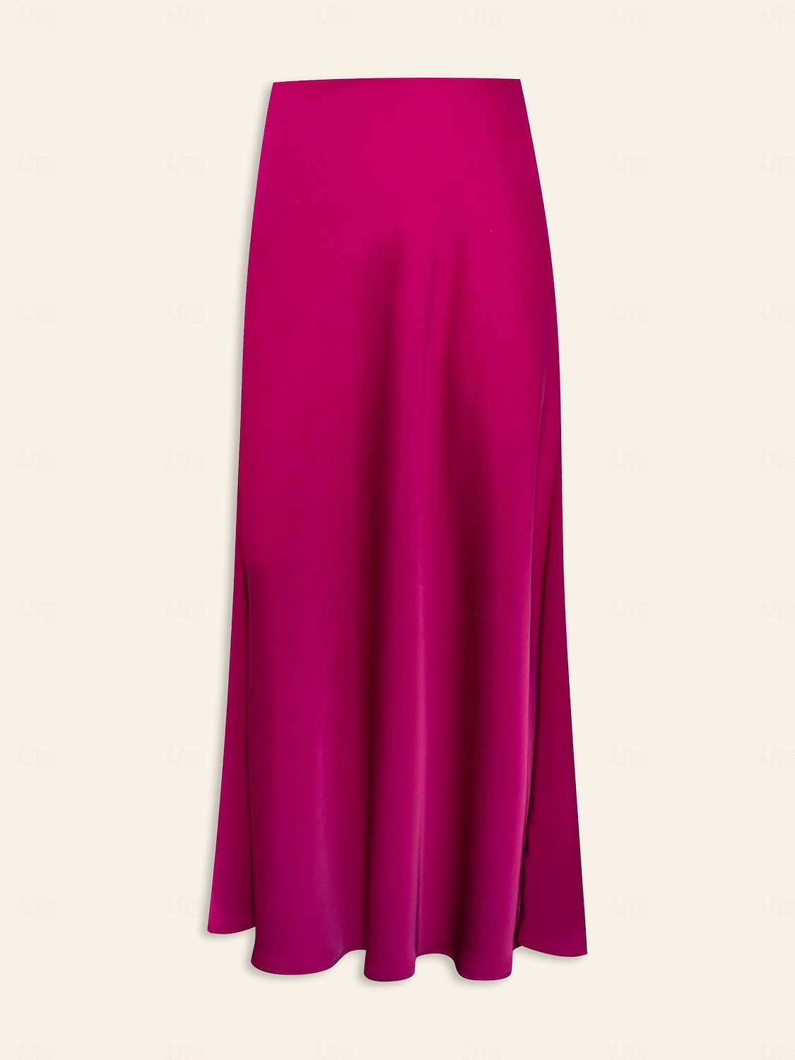 elegante feest maxi rok van satijnen bruiloftsgast met middelhoge taille 2025 - $41.99 –P8