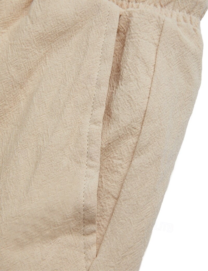 Men's Shorts Linen Shorts Summer Shorts Beach Shorts Drawstring Elastic Waist Multi Pocket Plain Knee Length Outdoor Beach Hawaiian Casual White 1 Green 1# Inelastic 2025 - $22.99 –P12