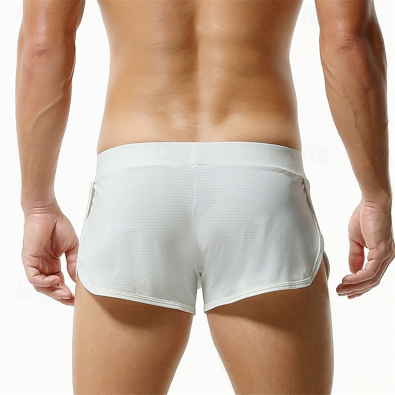 Herren 1 pc Unterwäsche Boxer Boxer-Shorts Nylon Atmungsaktiv Weich Komfortabel Glatt Mittlere Hüfthöhe Weiß Rosa 2025 - $12.99 –P5