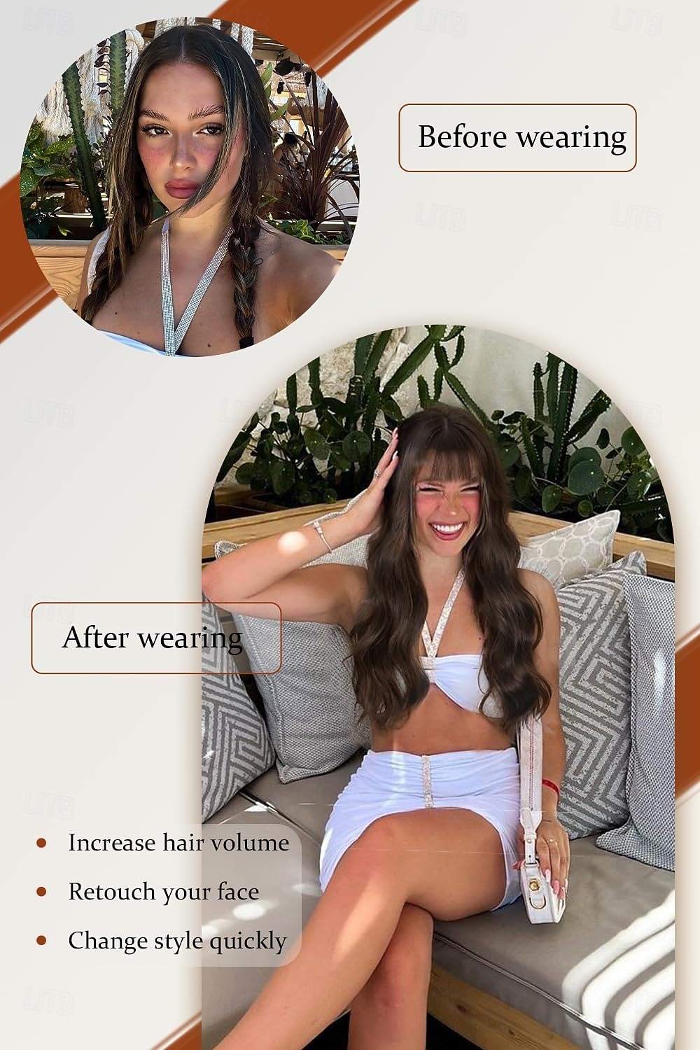 Wig with Bangs Long Wavy Wigs for Women Synthetic Wigs Heat Resistant Wigs for Party Daily Use 2026 - $19.99 –P4