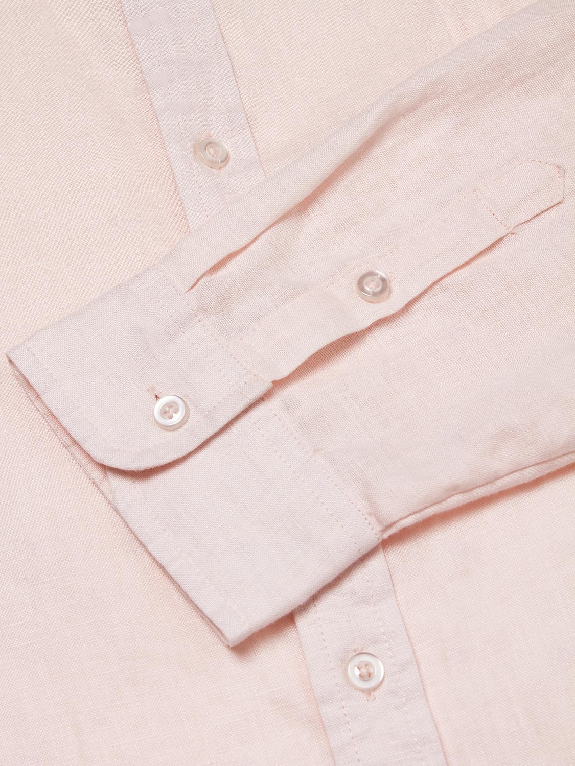 Miesten Paita Pellava paita Button Up paita Tavallinen ulko- Loma Valkoinen Punastuvan vaaleanpunainen Pitkähihainen Pystykaulus 봄 & Syksy Vaatetus Rypytetty 2025 - $5.59 –P9