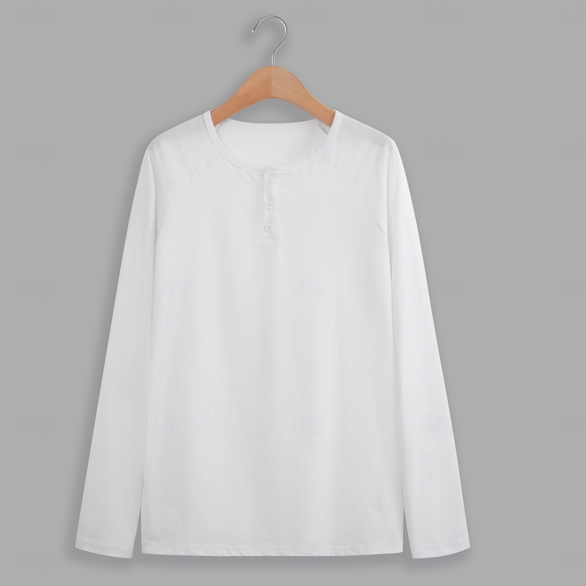Men's T shirt Tee Henley Shirt Tee Top Long Sleeve Shirt