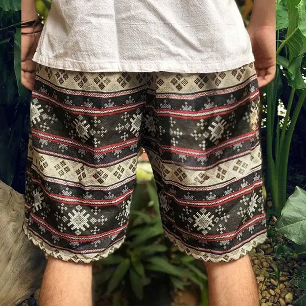 Férfi Mértani formák Úszónadrágok Deszkás short Úszónadrág Közepes csípő Divat Utcai sikk Dizájn Hétköznapi Napi Szabadság Zseb Zsinór Rugalmas derék Tervező Ruházat 2025 - $17.99 –P2