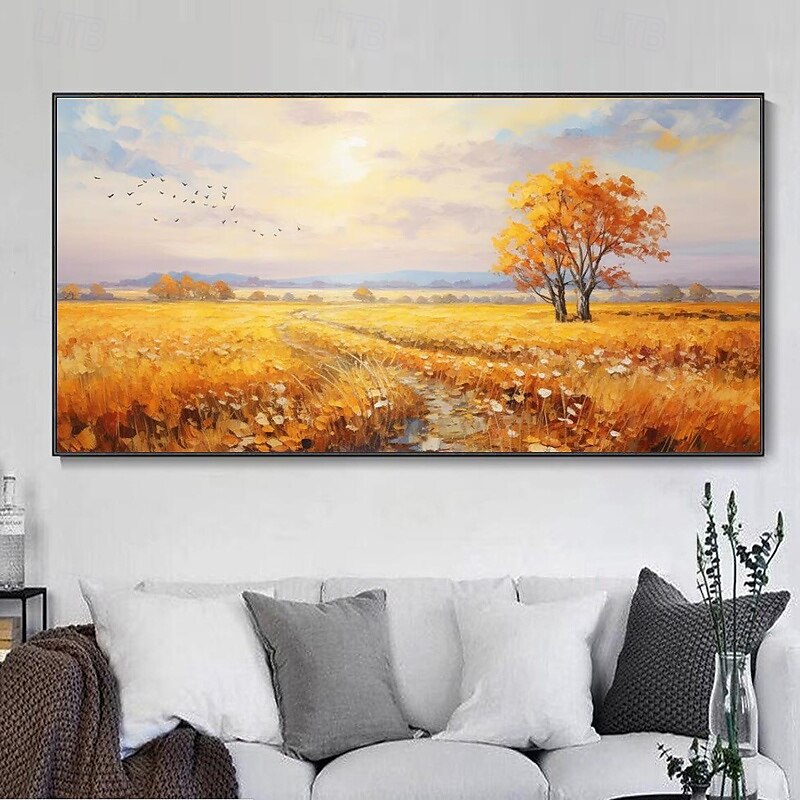handgemaltes originales buntes Wald-Ölgemälde auf Leinwand, Strukturbäume, Landschaftskunst, abstrakte echte Natur, personalisiertes Wohnwand-Raumdekor 2025 - $133.99 –P7