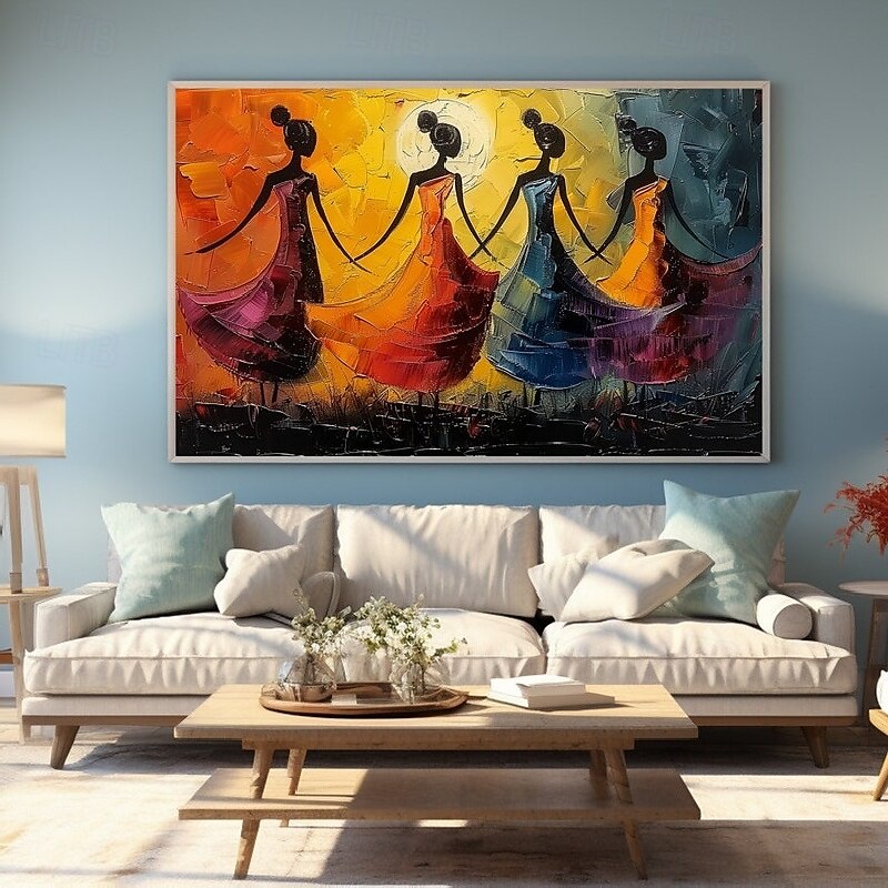 balletdansers olieverfschilderij handgeschilderd canvas kunst sierlijke metgezellen abstract schilderij van twee vrienden moderne inrichting handgemaakte minimalistische kunstwerk olieverfschilderij 2025 - $75.99 –P4
