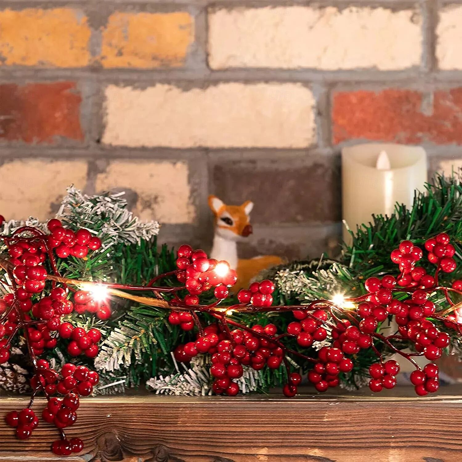 Guirlande lumineuse de Noël en forme de canne à fruits rouges, 1,9 m, 20 LED, alimentée par batterie, pour Noël, Nouvel An, fête, mariage, maison, jardin, balcon, décoration de 2025 ? $28.99 –P5