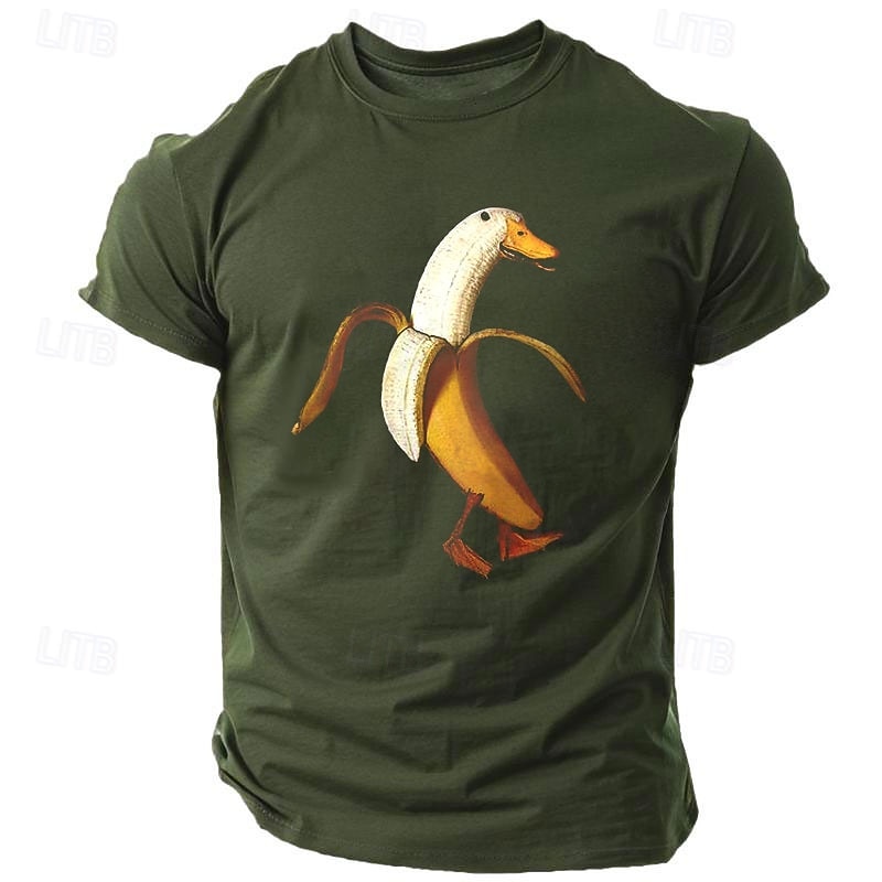 Männer Lustiges Bananen-Ente Grafik T-Shirt Eigenwilliges Geschenk Tee 2026 - $17.49 –P6