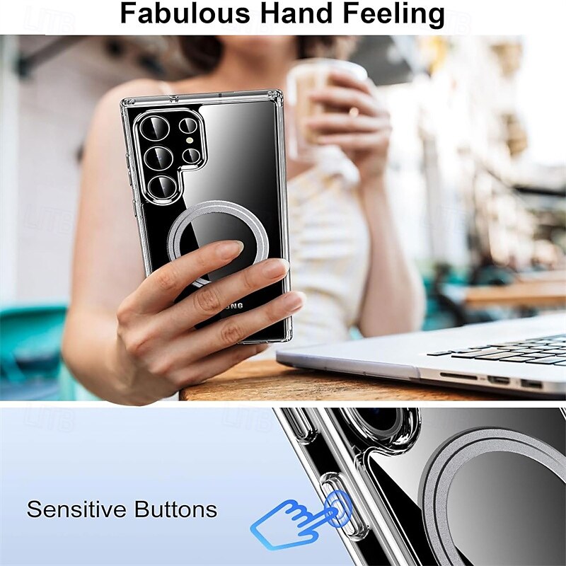 Phone Case For S24 S23 S22 S21 Ultra Plus S21 FE S20 FE Back Cover Support Wireless Charging Shockproof TPU PC 2025 - $18.99 –P6