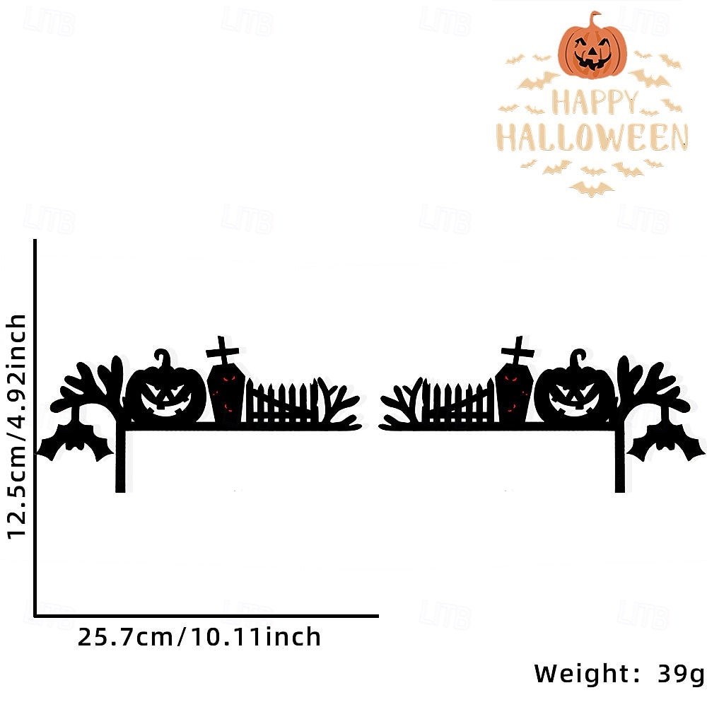 halloween ajtókeret matricák - kísérteties bel- és kültéri dekorációk, beleértve a várat, a pókhálót és a sarokajtótáblákat, tökéletesek a kísértetház és a parti hangulathoz 2025 - $7.99 –P7