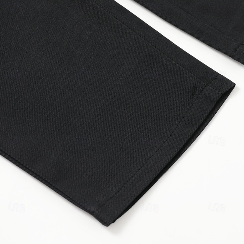 Men's Trousers Chinos Summer Pants Casual Pants Zipper Plain Comfort Breathable Full Length Casual Daily Holiday Fashion Basic Black Khaki Micro-elastic 2025 - $25.99 –P12