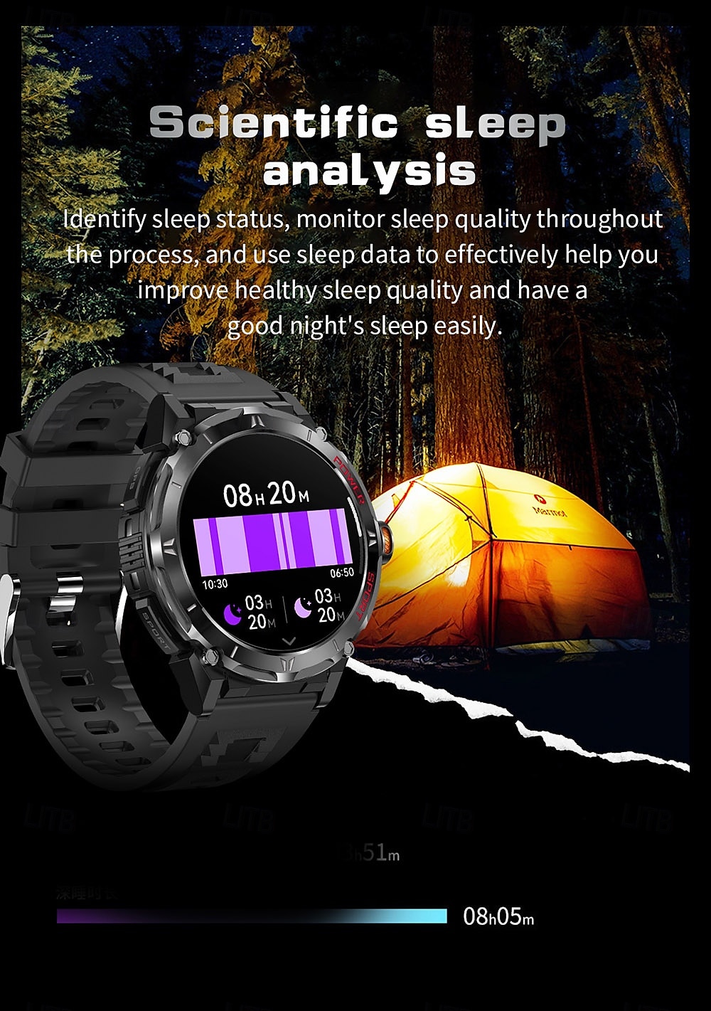 iMosi Y8 Slimme horloge 1.43 inch(es) Smart horloge Bluetooth Stappenteller Gespreksherinnering Activiteitentracker Compatibel met: Android iOS Heren GPS Lange stand-by Handsfree bellen IP 67 52 mm 2025 - $76.19 –P11